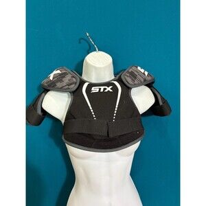 STX Stallion 75 Youth Lacrosse Shoulder Pad Black & Gray Size Small